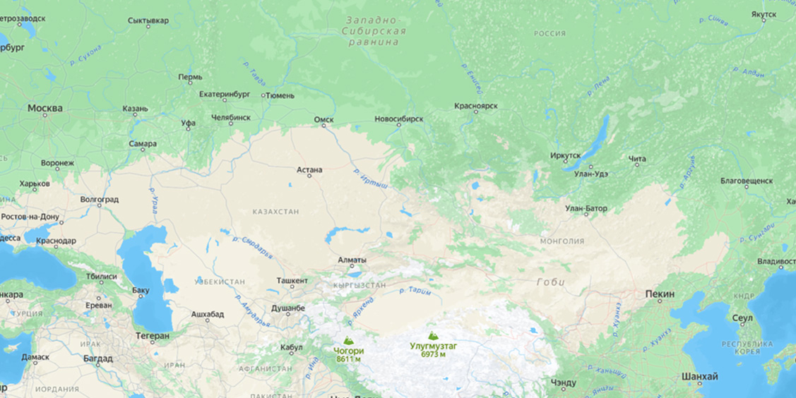 География нанесения — Москва и Владивосток